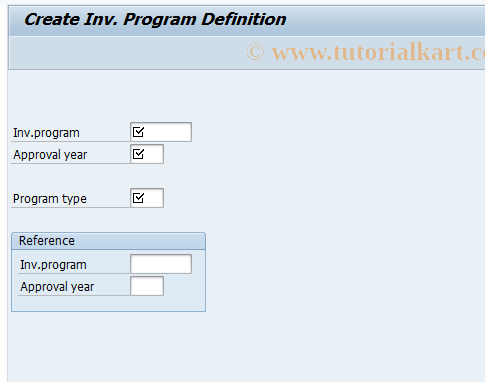 SAP TCode IM01 - Create Investment Program