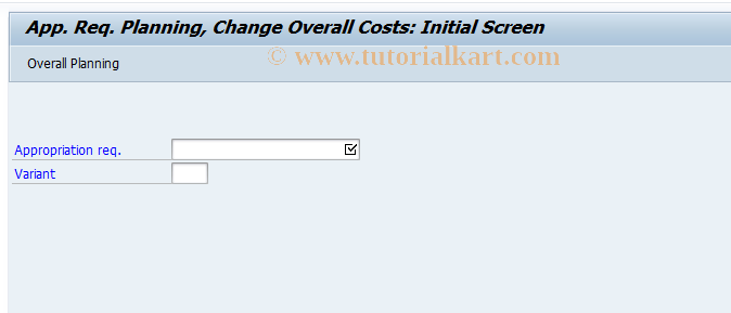 SAP TCode IMAP - Change plan for appropriation req.