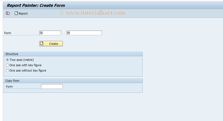 SAP TCode IMC4 - IM Summarization: Create form