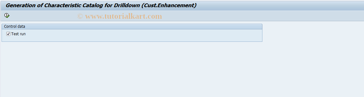 SAP TCode IMCG - Summariz. IM: Gen. User-Definition   Characteristic 