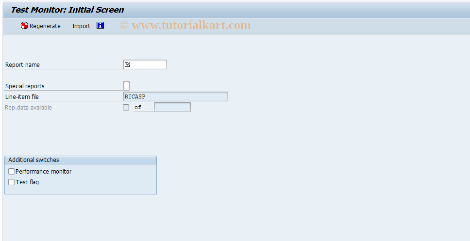 SAP TCode IMCM - IM Summariz: Test monitor f. reports