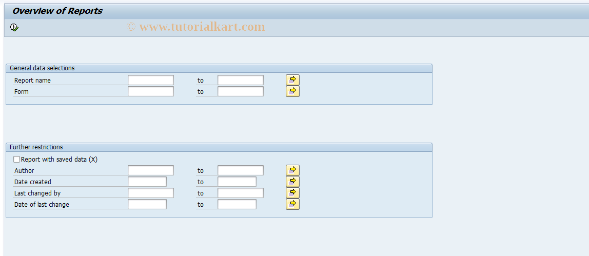 SAP TCode IMCX - IM Summarization:  Reorganization  reports