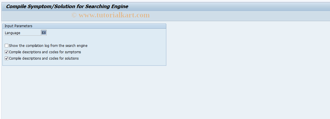 SAP TCode IS02 - Text Indexing for Solution Database