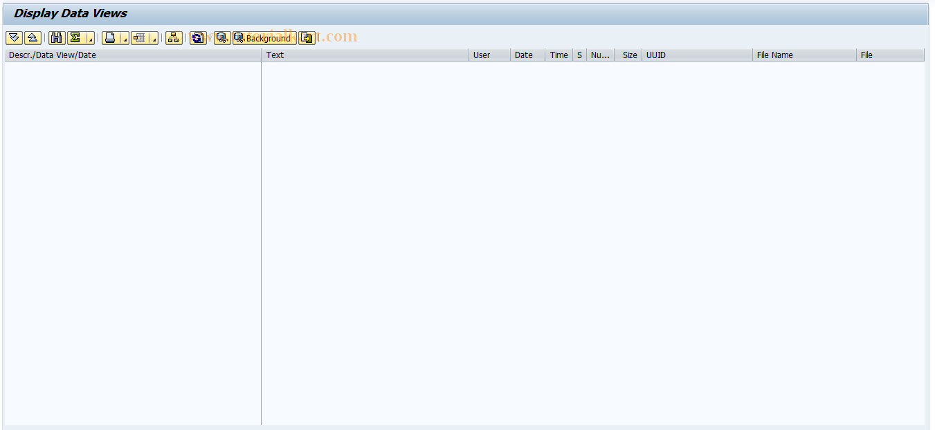 SAP TCode IWP_VIEWLOG - Data View Files