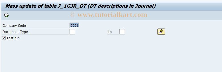SAP TCode J1GJR6 - Document types