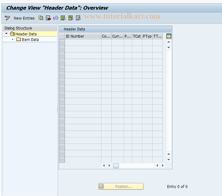 SAP TCode JBA_US_MD_NIPL - ALM - Master Data Maintenance 