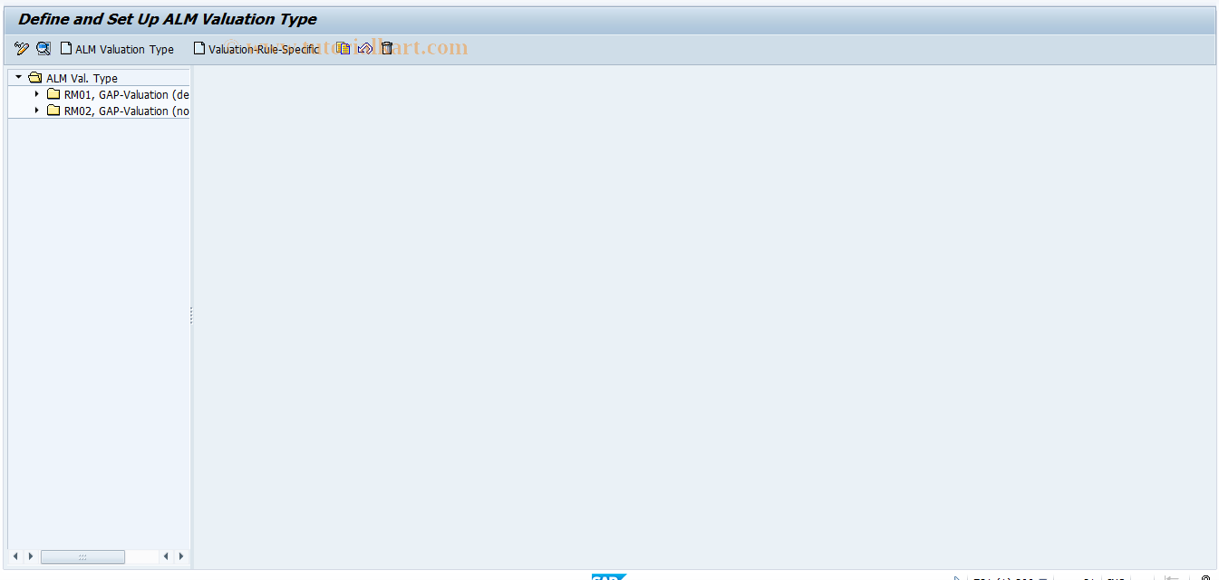 SAP TCode JBRALMART - Maintain ALM Valuation Type