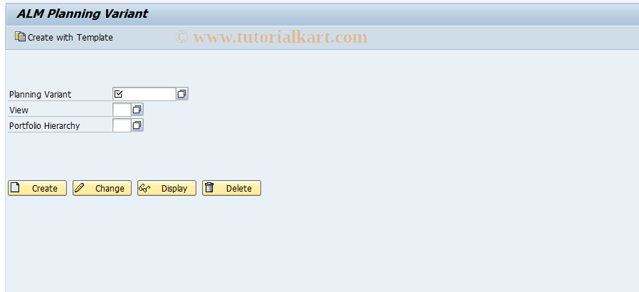 SAP TCode JBRPLANV - Maintenance of Planning Variables