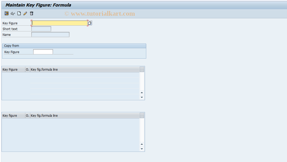 SAP TCode JBWK - Maintain key figures