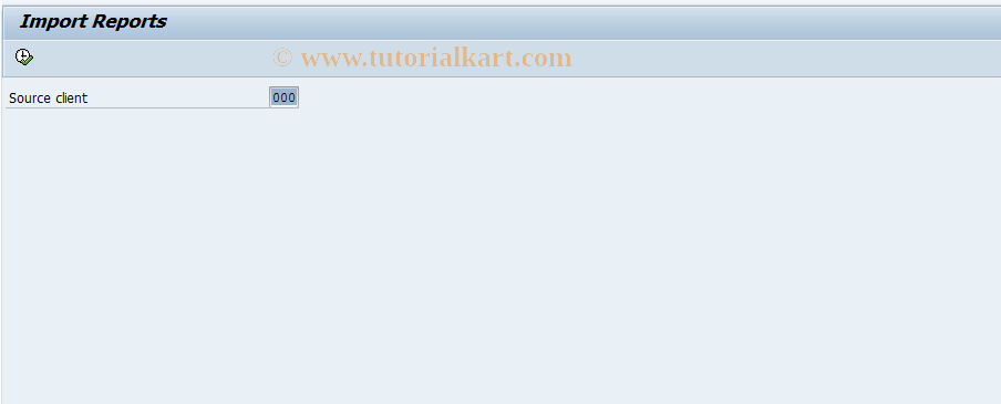 SAP TCode JBWQ - Import reports from client 000