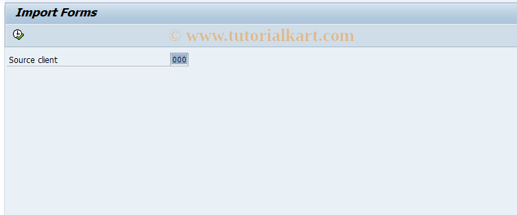 SAP TCode JBWR - Import Forms from Client 000