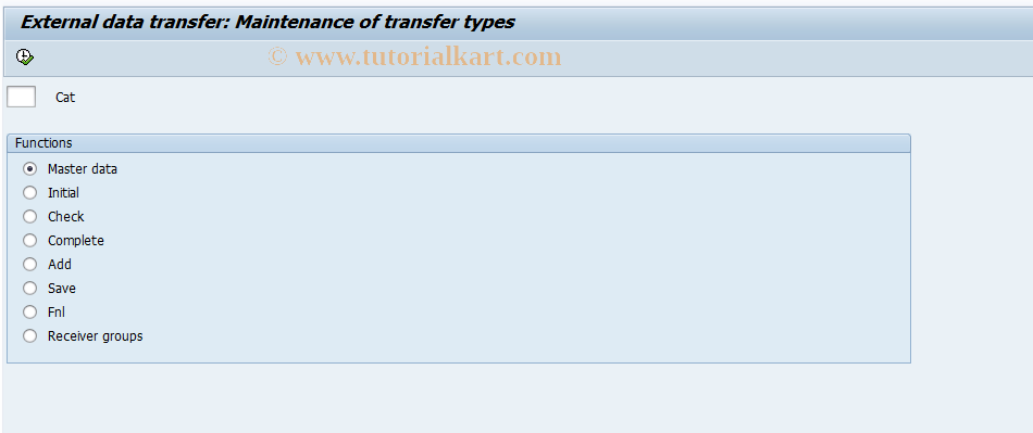 SAP TCode KCLU - EDT: Maintain Transfer Types