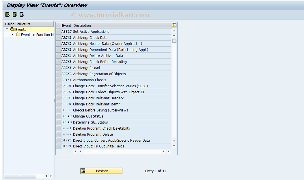 SAP TCode KLFZ0007 - Facilities Control: Time