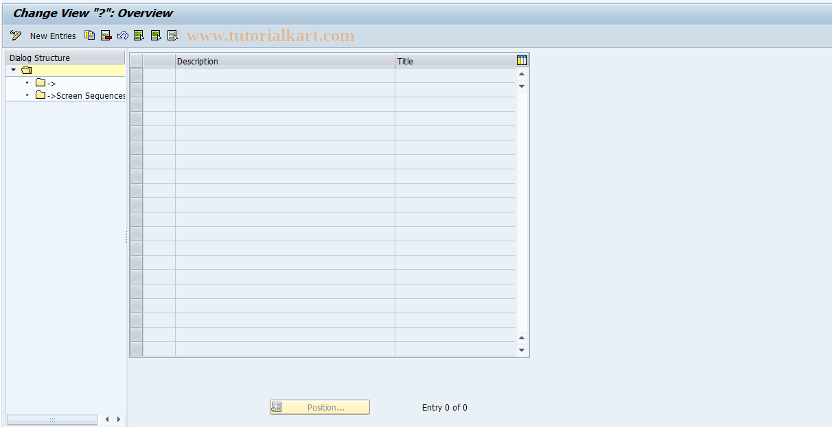 SAP TCode KLFZ0014 - Facilities Ctrl: Role cat. groupings