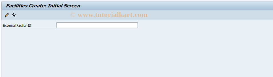 SAP TCode KLFZ01 - Facilities: Create