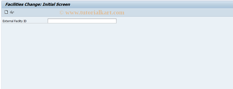 SAP TCode KLFZ02 - Facilities: Change