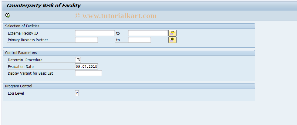 SAP TCode KLFZDT02 - Detail Reporting for Facilities