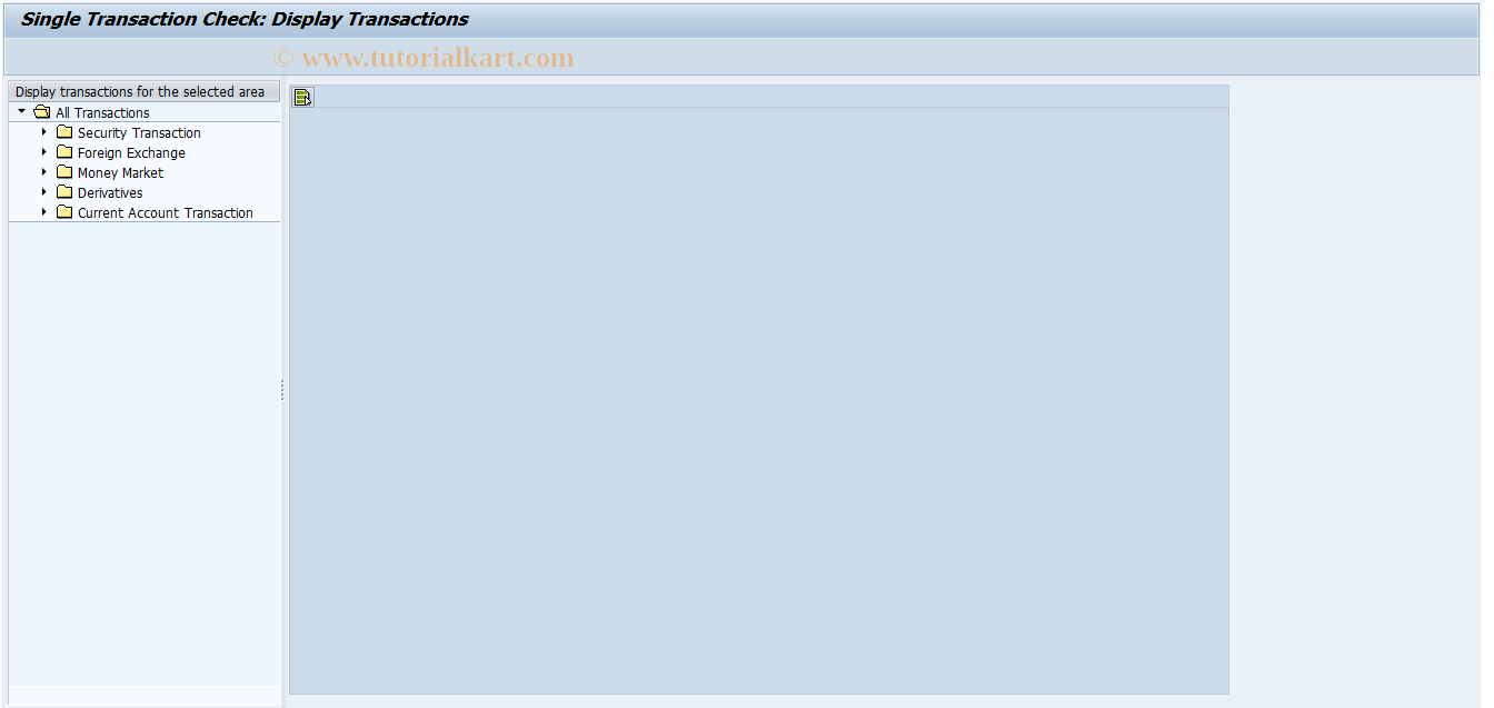 SAP TCode KLSDC4 - Display Transactions