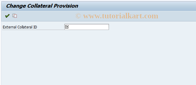 SAP TCode KLSI02_CFM - Change Collateral Provision