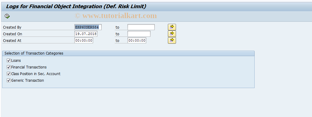 SAP TCode LMFO_GEN_PD - FO Integration - Log Display