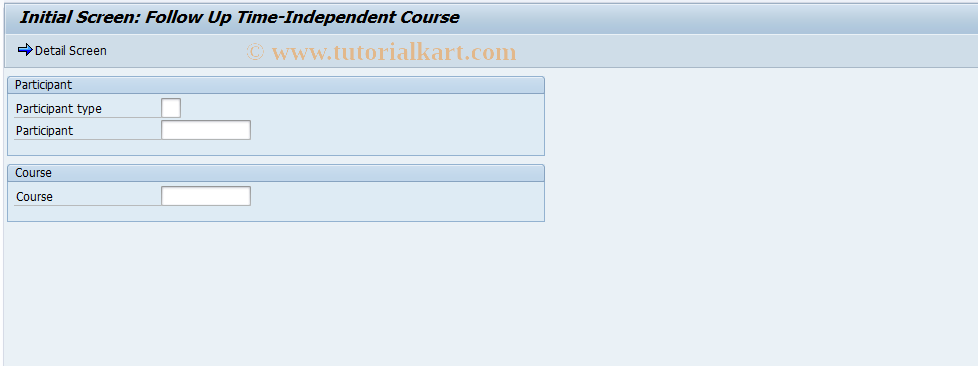 SAP TCode LSO_FLUP - Follow Up Participation with o Date