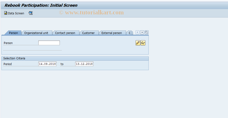 SAP TCode LSO_PV01 - Rebook Participation