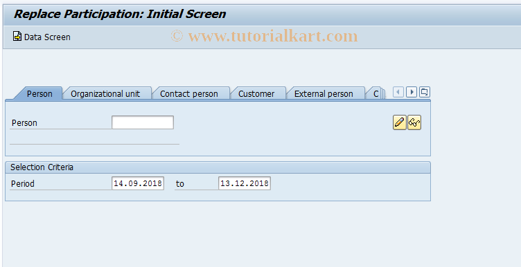 SAP TCode LSO_PV03 - Replace Participation