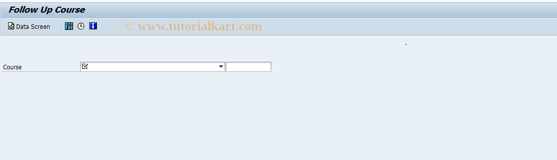 SAP TCode LSO_PV15 - Follow Up Course