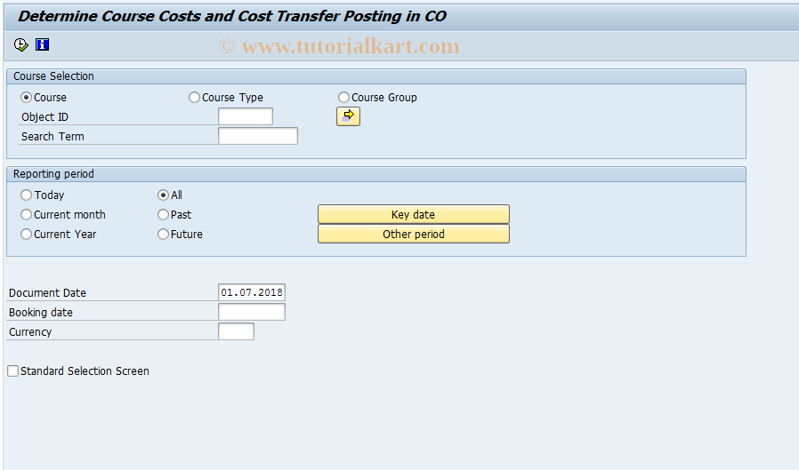 SAP TCode LSO_PV1C - Cost Transfer Posting