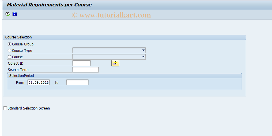 SAP TCode LSO_PV1M - Materials Procurement