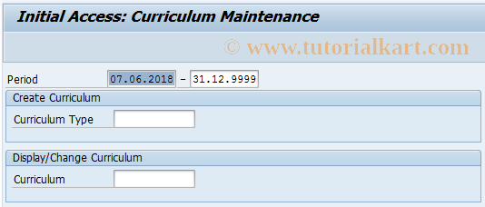 SAP TCode LSO_PVEC_CREATE - Access: Create/Change Curriculum