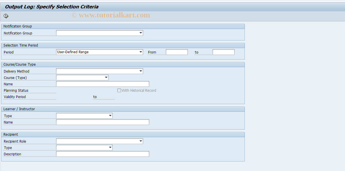 SAP TCode LSO_PVK0 - Correspondence History