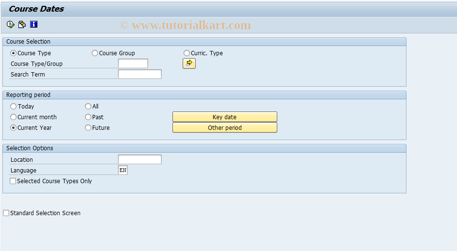 SAP TCode LSO_RHXKBRO1 - Course Dates