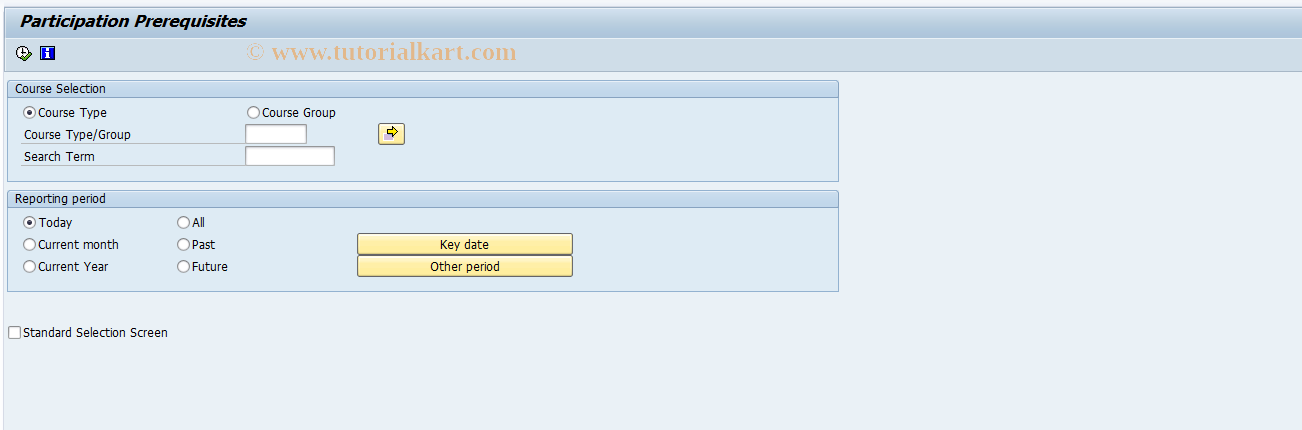 SAP TCode LSO_RHXKVOR0 - Participation Prerequisites