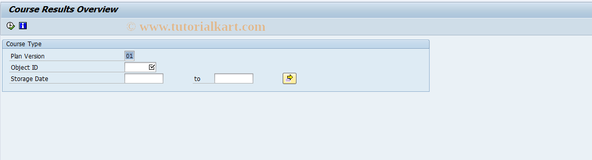 SAP TCode LSO_TAC_TRAIN_RESULT - Results Overview: Course