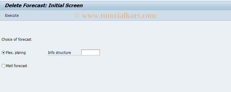 SAP TCode MC8N - Delete forecast versions