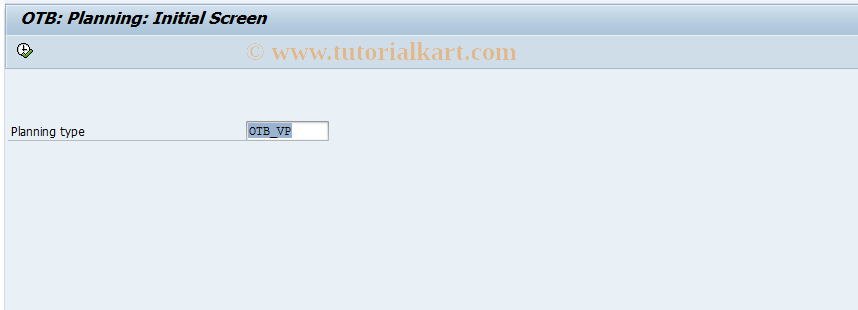 SAP TCode MCO7 - Create OTB Planning