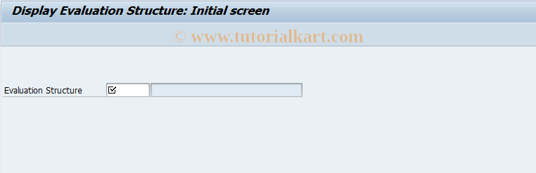 SAP TCode MCX9 - QIS: display evaluation structure