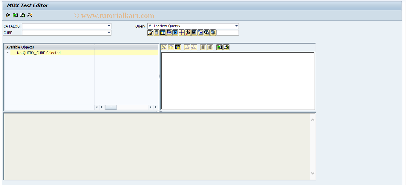 SAP TCode MDXTEST_OLD - MDX Test Panel