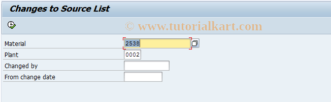 ME04 SAP Tcode Changes To Source List Transaction Code