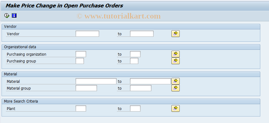 SAP TCode MEI7 - Change sales prices in purch. orders