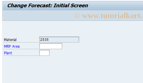 SAP TCode MP31 - Change Material Forecast