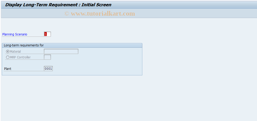 SAP TCode MS65 - Requirements Situation