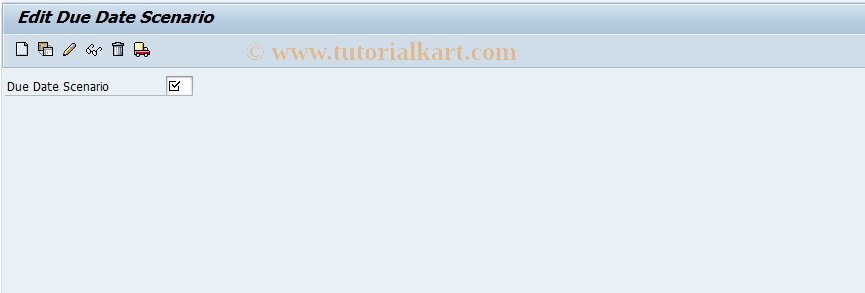 SAP TCode MSCUST - Maintain Due Date Scenarios