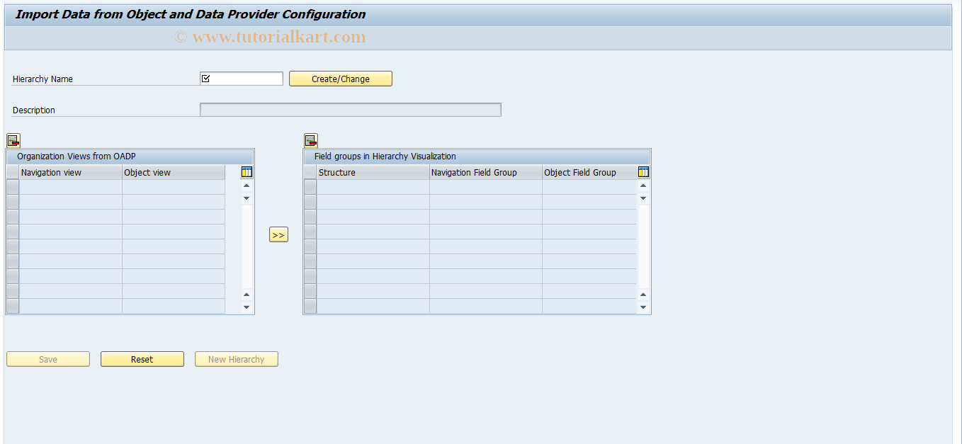 SAP TCode OADP_2_HIER - Migrate OADP Configuration