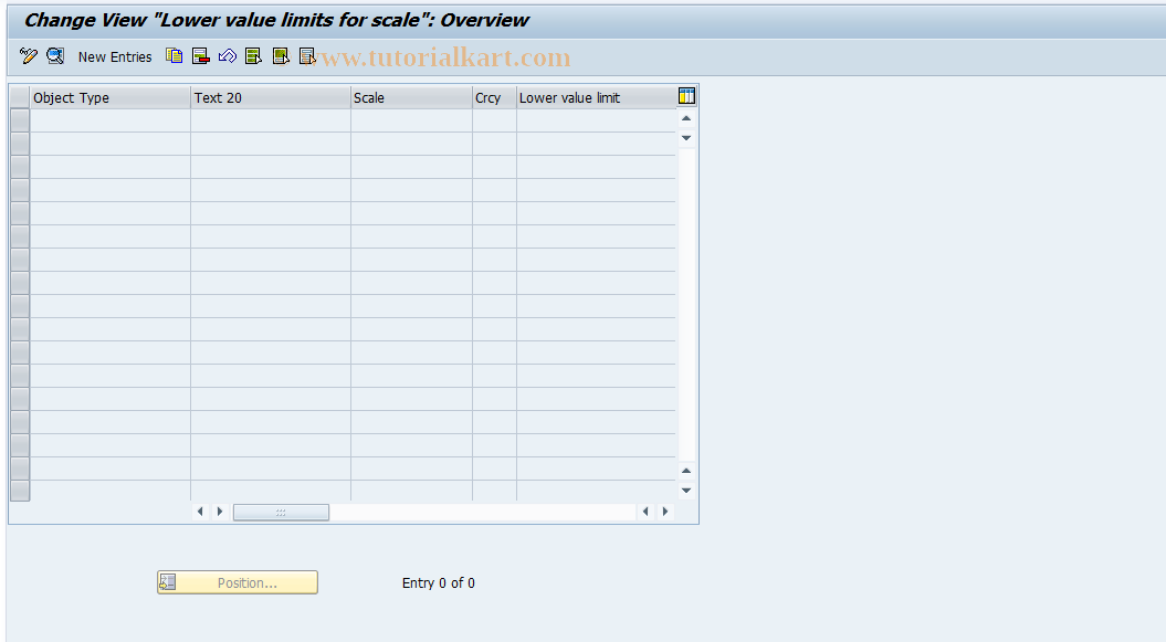 SAP TCode OITW - Lower value limit for scale