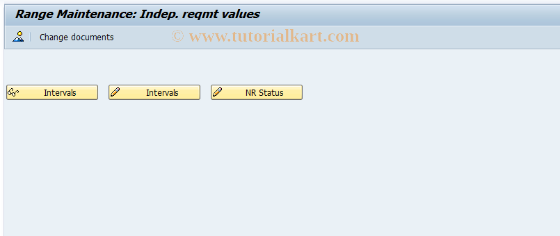 SAP TCode OMID - Maintain Number Range: Independent Reqmts