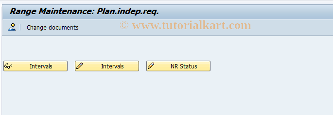 SAP TCode OMIE - Maintain Number Range: Reqmts Plan