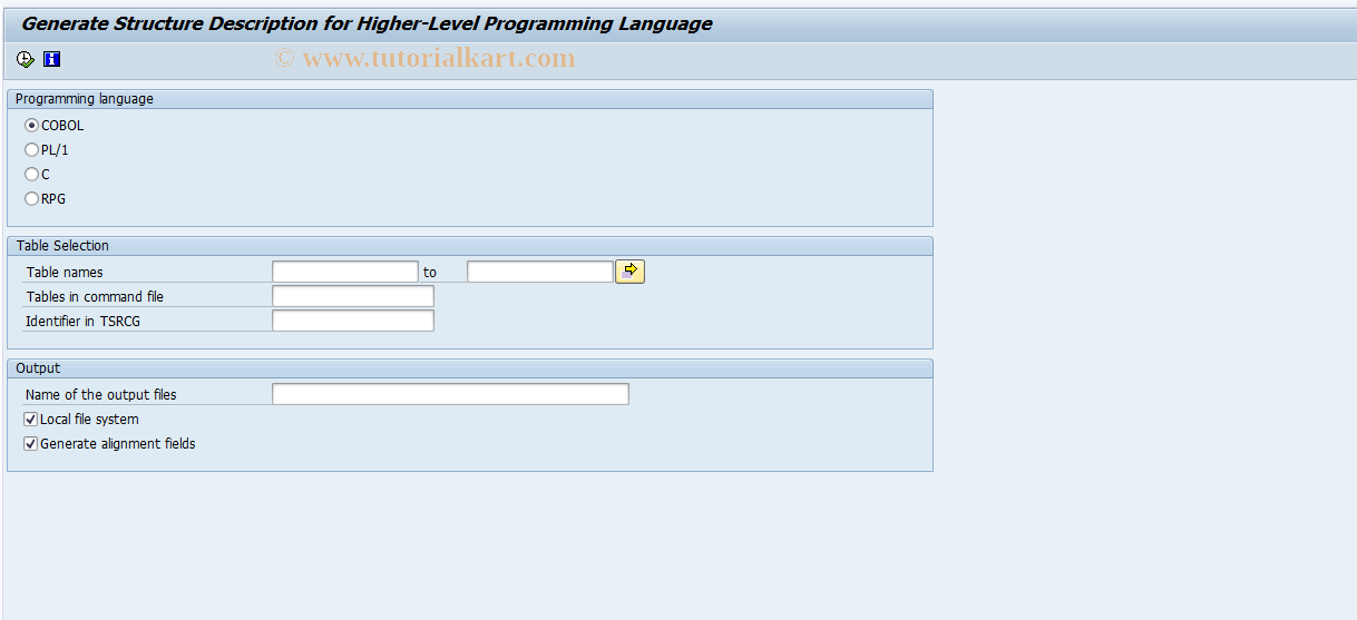 SAP TCode OMPE - Takeover Structure