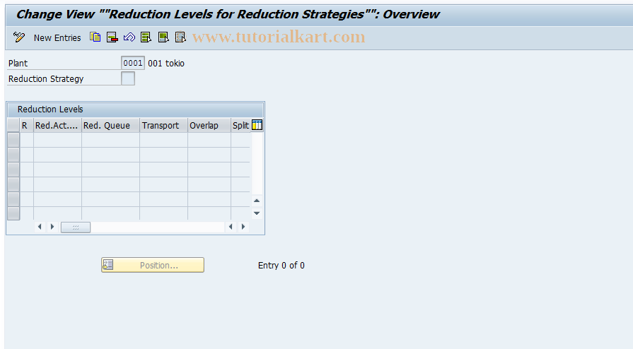 SAP TCode OPCU - Strategy levels